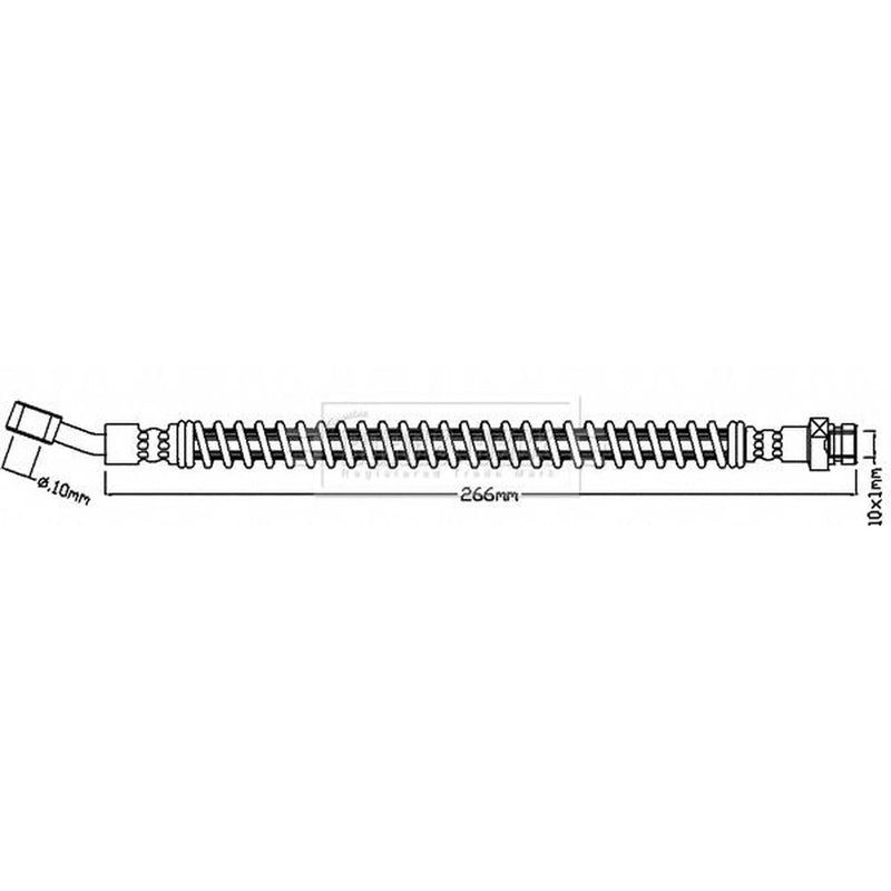 Borg & Beck Brake Hydraulic Hose Line Rear Right BBH7942