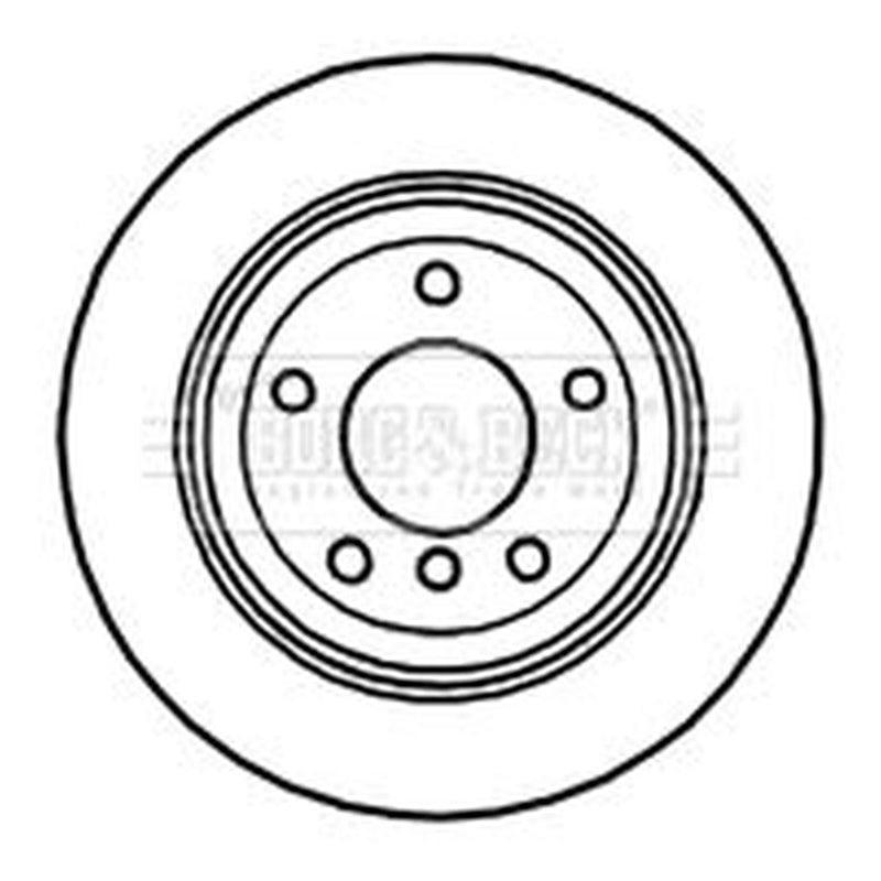 Borg & Beck 2 x Vented Rear Brake Discs BBD5144