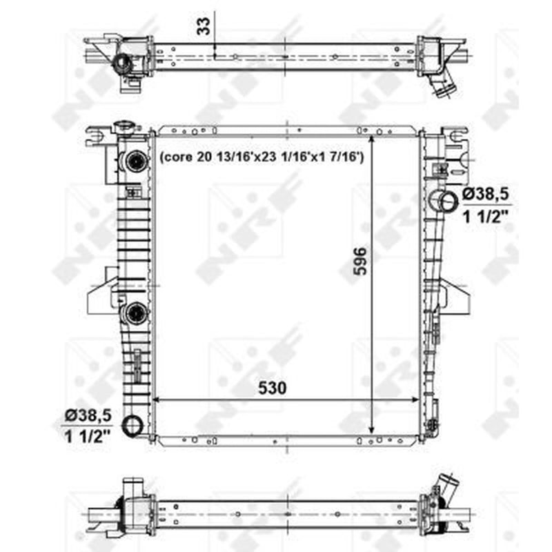 NRF Engine Radiator 56034
