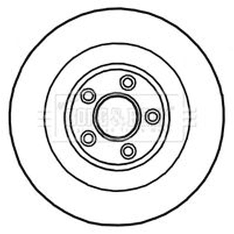 Borg & Beck 2 x Vented Rear Brake Discs BBD5826S