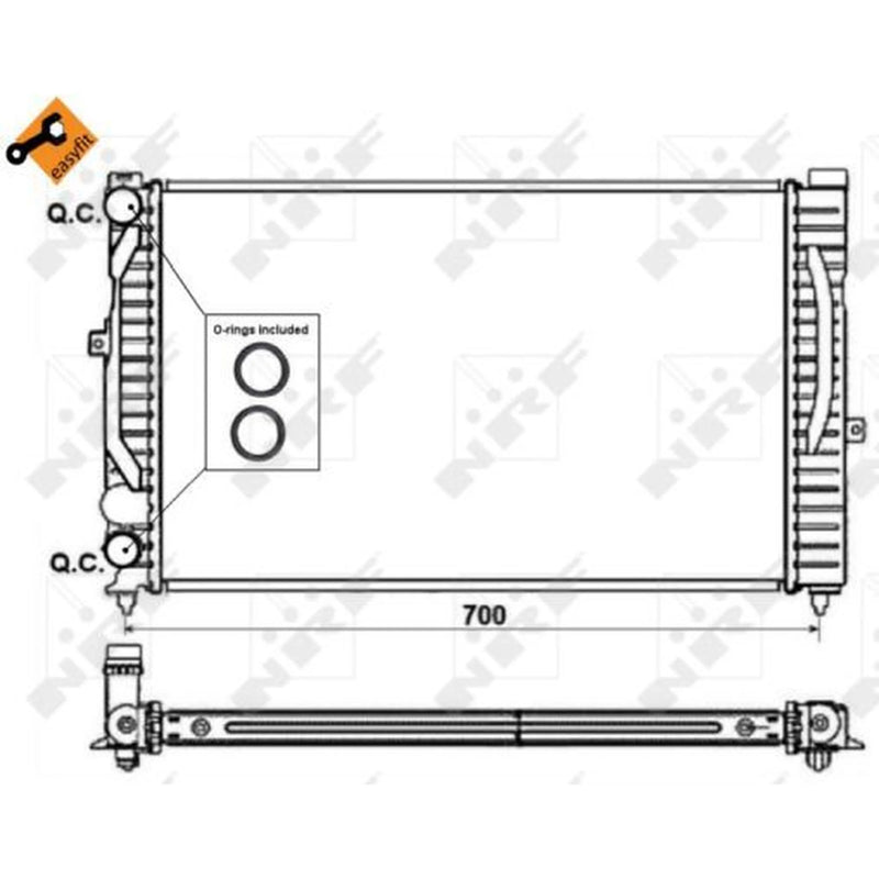 NRF Engine Radiator 58259