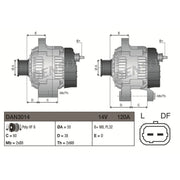 Denso Car Alternator 12V DAN3014