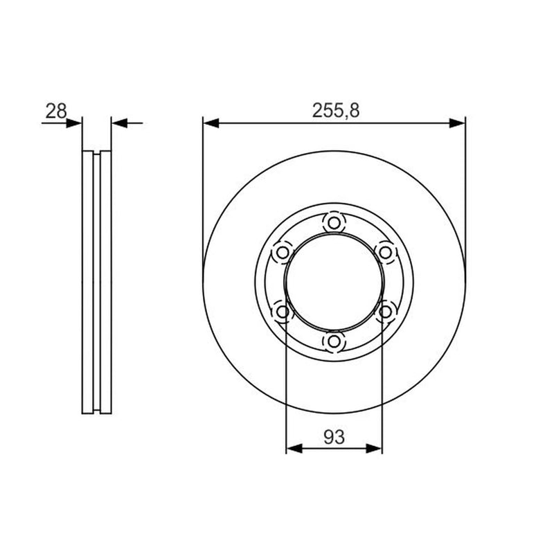Bosch 2 x Vented Front Brake Discs 0 986 479 R37
