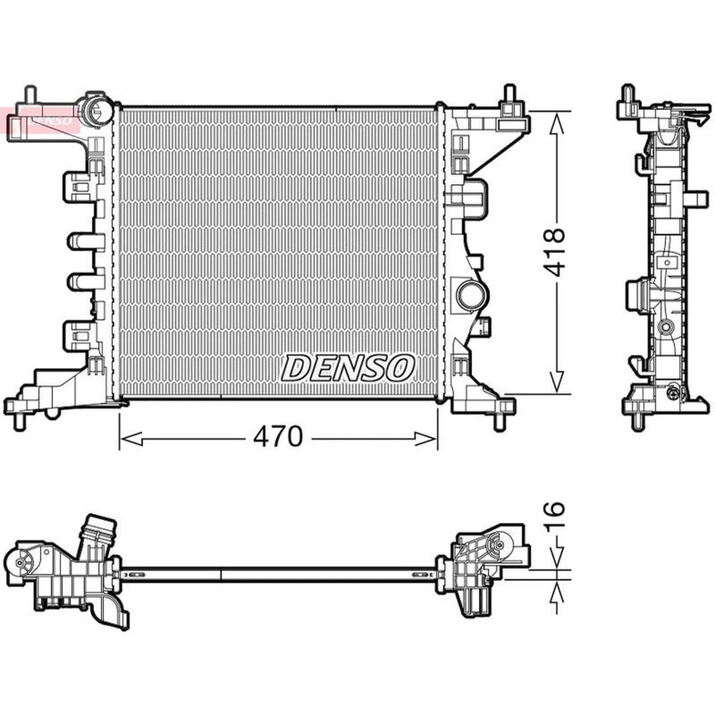 Denso Engine Radiator DRM20121