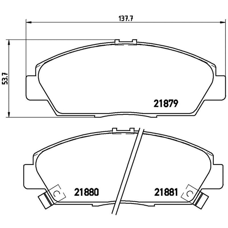 Brembo 4 x Front Brake Pad Set P28021