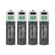 Lighthouse AA USB-C Rechargeable Li-ion Battery Pack of 4 - L/HBATUSBAA