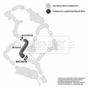 Borg & Beck Intercooler Turbo Charge Air Hose BTH1110