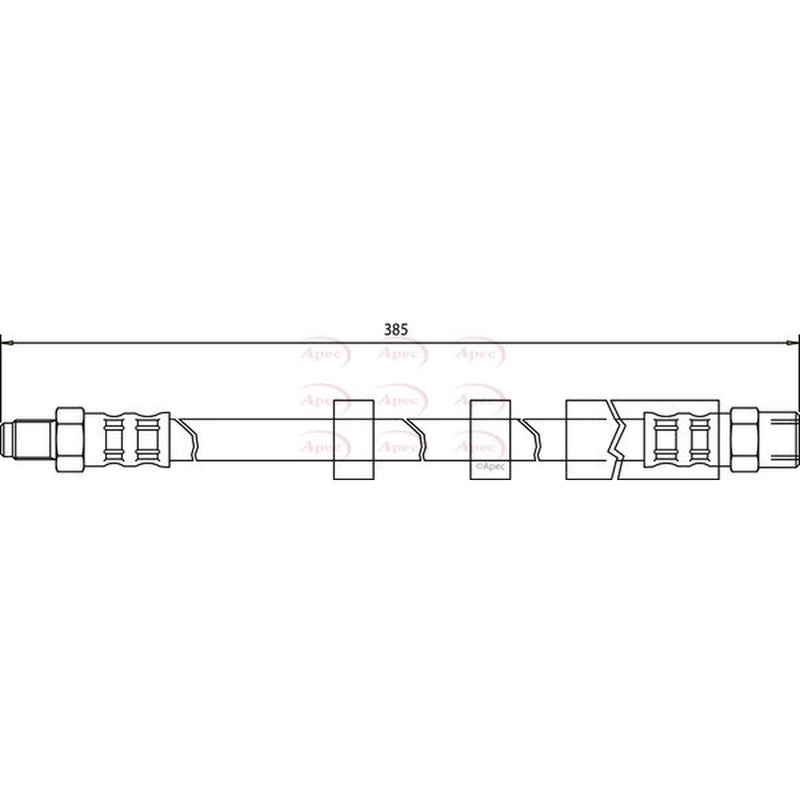 Apec Brake Hydraulic Hose Line Front HOS3563