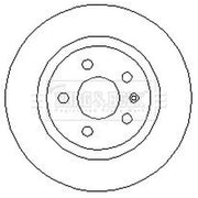 Borg & Beck 2 x Solid Rear Brake Discs BBD4729