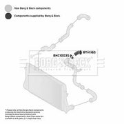 Borg & Beck Intercooler Turbo Charge Air Hose BTH1165
