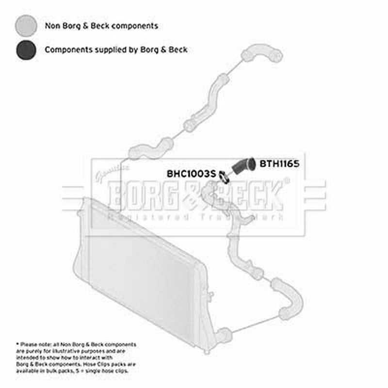 Borg & Beck Intercooler Turbo Charge Air Hose BTH1165