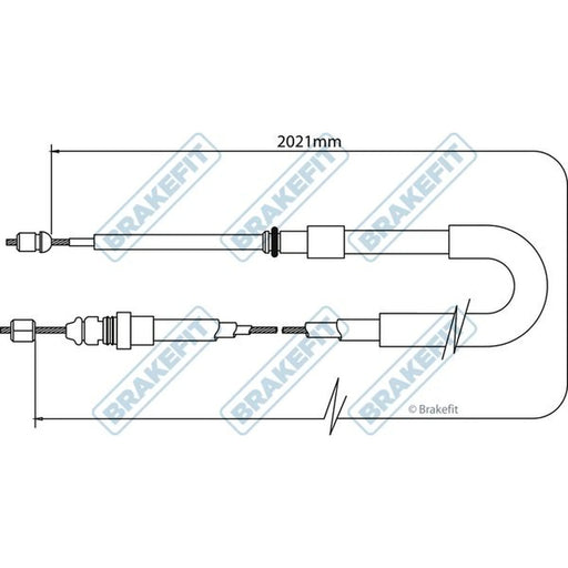 Apec Handbrake Cable Left Rear BBC3377