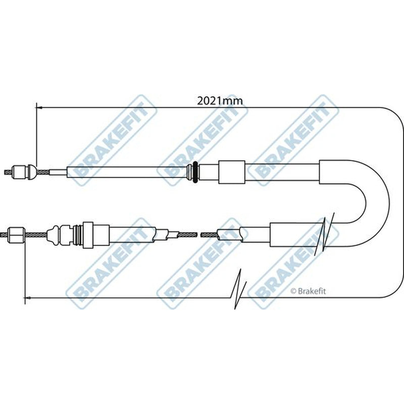 Apec Handbrake Cable Left Rear BBC3377