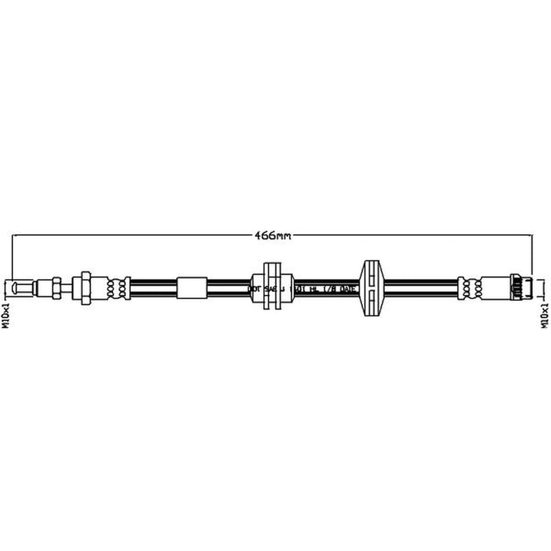 Juratek Brake Hydraulic Hose Line Front JBH1292