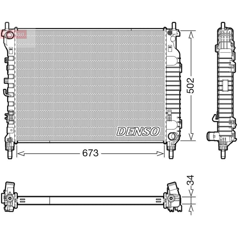 Denso Engine Radiator DRM20125