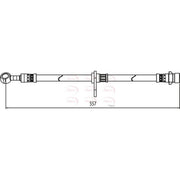 Apec Brake Hydraulic Hose Line Front Left HOS3992