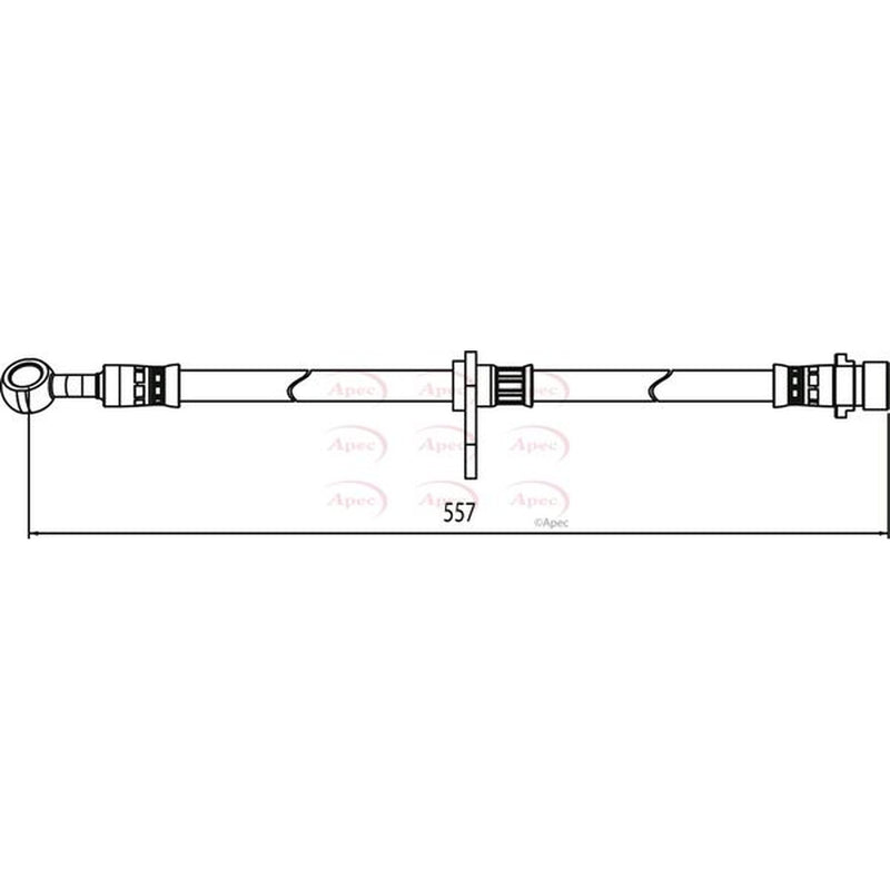 Apec Brake Hydraulic Hose Line Front Left HOS3992