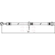 Apec Brake Hydraulic Hose Line Front Left HOS3992