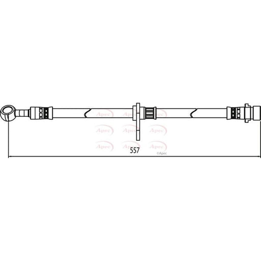 Apec Brake Hydraulic Hose Line Front Left HOS3992