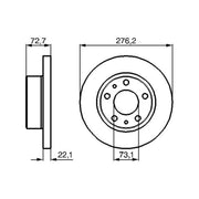 Bosch 2 x Solid Front Brake Discs 0 986 479 162