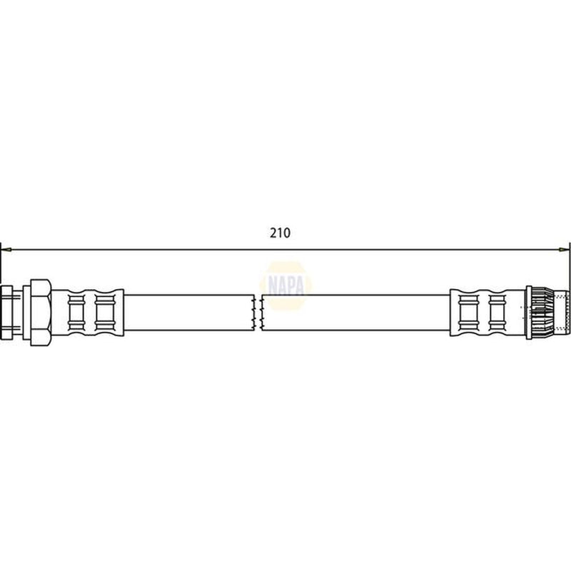 NAPA Brake Hydraulic Hose Line Rear NBH1093