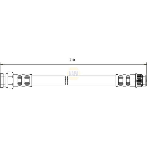 NAPA Brake Hydraulic Hose Line Rear NBH1093