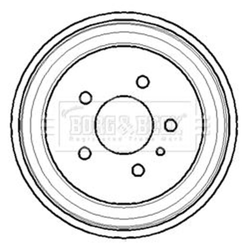 Borg & Beck Brake Drum Assembly Rear BBR7113