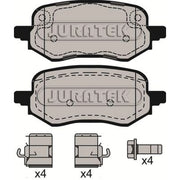 Juratek Rear Brake Pad Set JCP4009