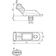 Bosch MAP Sensor (Manifold Air Pressure) 0 261 230 216