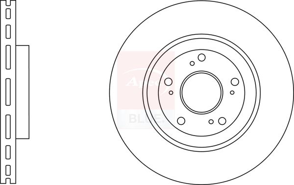 Apec 2 x Brake Disc Set Vented