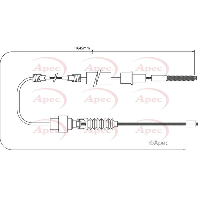 Apec Handbrake Cable Left Rear CAB1524