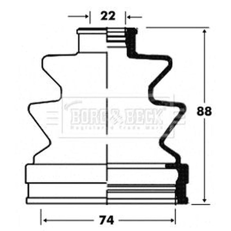 Borg & Beck Drive Shaft Bellow Kit Rear Left BCB2825