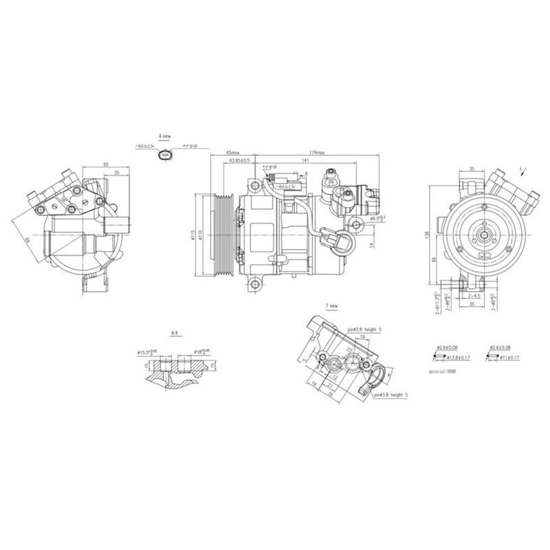 Hella Air Conditioning Compressor 8FK 366 201-891