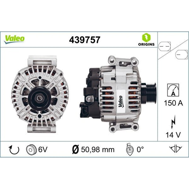 Valeo Car Alternator 12V 439757