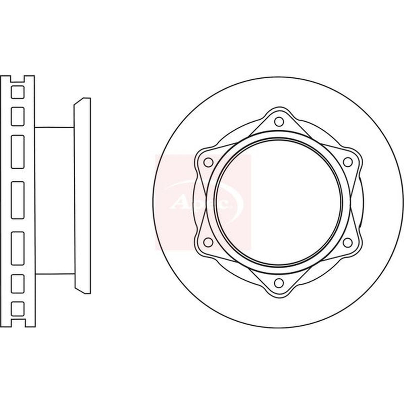 Apec 2 x Vented Front Brake Discs DSK2891