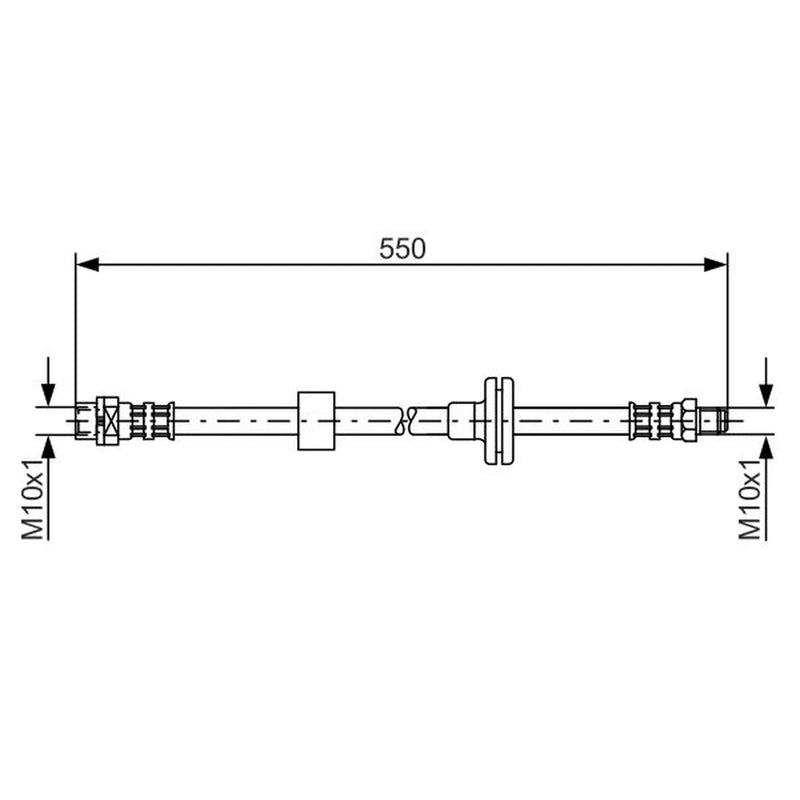 Bosch Brake Hydraulic Hose Line Front 1 987 481 056