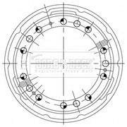 Borg & Beck Brake Drum Assembly Rear BBR32519