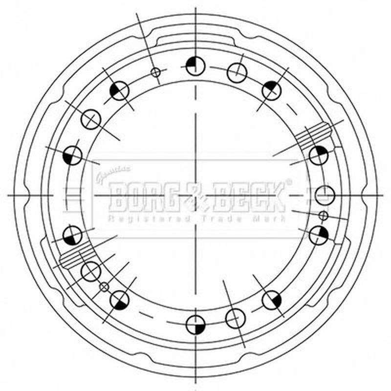 Borg & Beck Brake Drum Assembly Rear BBR32519