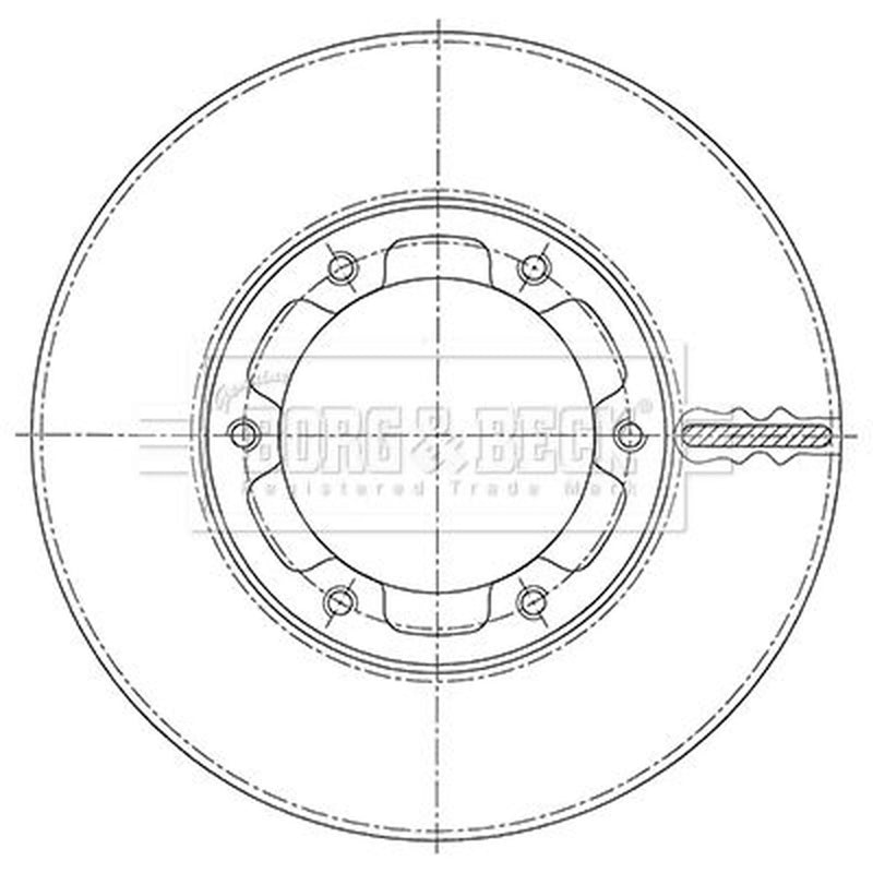 Borg & Beck 2 x Solid Brake Discs BBD6111S