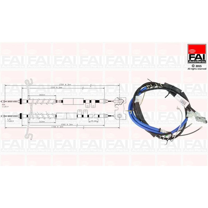 FAI Handbrake Cable Left Rear FBC0068