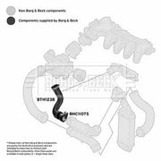 Borg & Beck Intercooler Turbo Charge Air Hose BTH1238