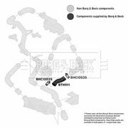 Borg & Beck Intercooler Turbo Charge Air Hose BTH1111
