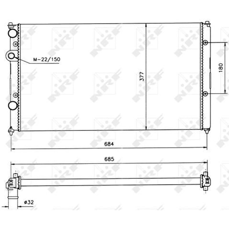 NRF Engine Radiator 58093