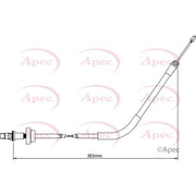 Apec Handbrake Cable Front CAB1180