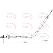 Apec Handbrake Cable Front CAB1180
