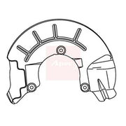 Apec Brake Disc Splash Guard Front Right ASG1144