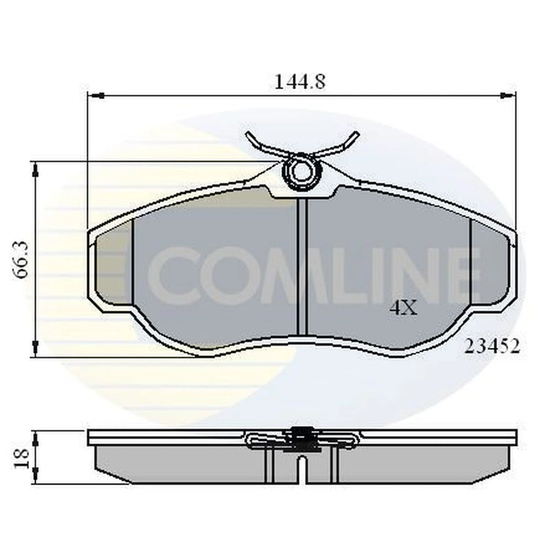 Comline 4 x Front Brake Pad Set CBP0162