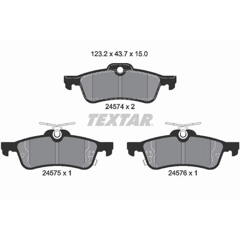 Textar Rear Brake Pad Set 2457401