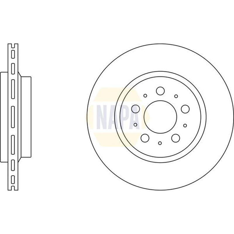 NAPA 2 x Vented Rear Brake Discs NBD5733