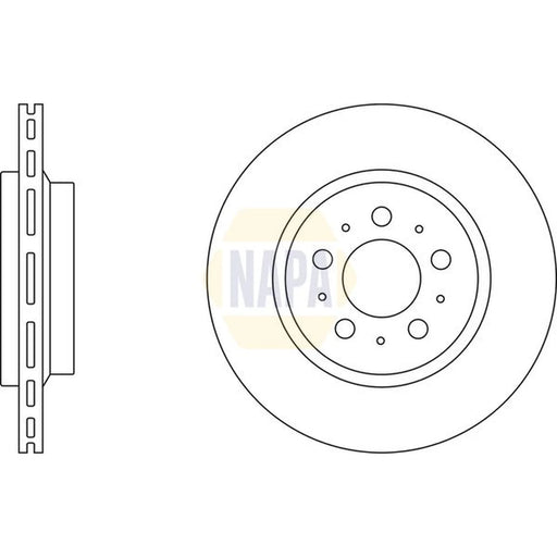 NAPA 2 x Vented Rear Brake Discs NBD5733